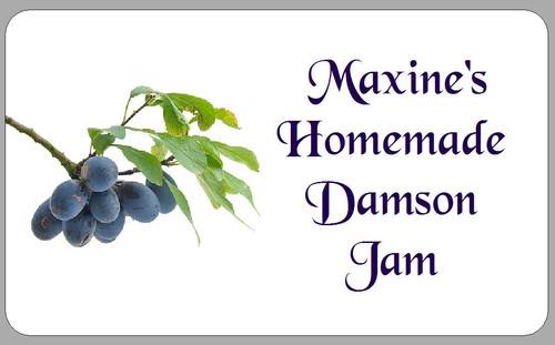 Damson jam pot jar stickers - jar,