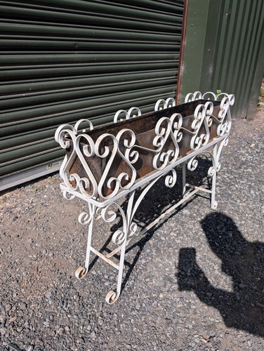 Vintage white wrought iron - wrought,
