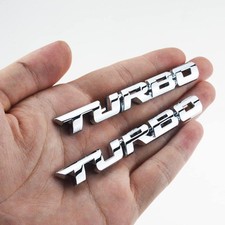 2x 3D Metal TURBO Logo Emblem
