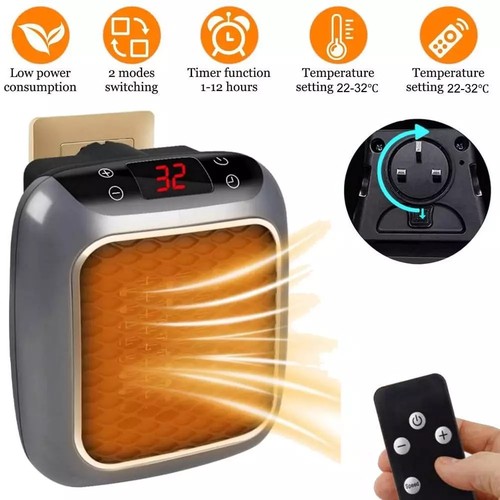 Electric wall heater fan plug - wall,