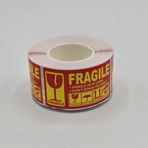 Fragile glass stickers 25x45mm - fragile,