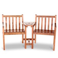 Wooden Love Seat Table and