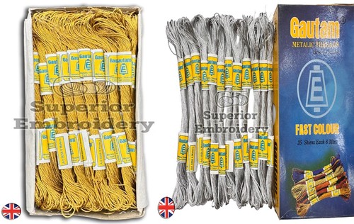 Gold silver metallic - gold, thread