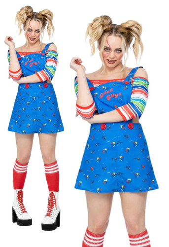 Ladies chucky costume - chucky, licensed