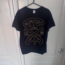 Mumford & Sons Men’s Band Graphic Print T-Shirt Black Medium
