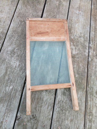 Vintage retro wood - wood, glass