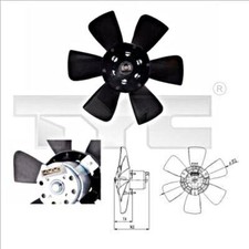 Radiator Fan TYC Fits VW AUDI SEAT Corrado Flight Golf Mk1 Mk2 Jetta 165959455L