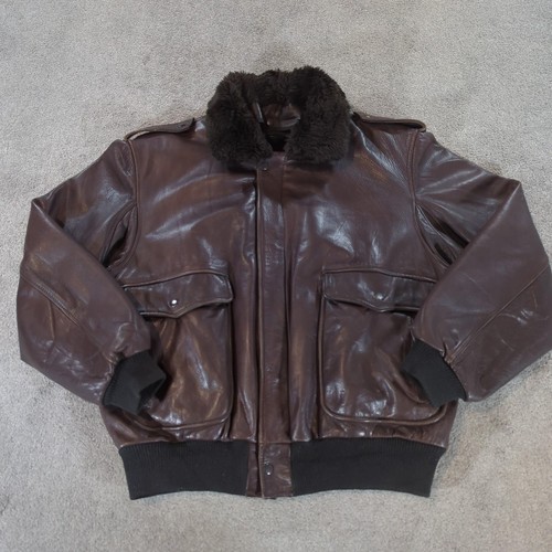 Men brown leather 3 bomber - brown,