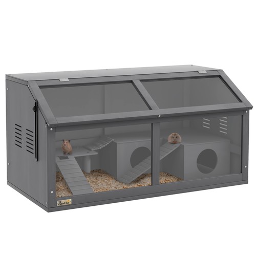 Pawhut wooden hamster - pawhut,