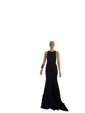 Long Navy Blue Prom DRes La