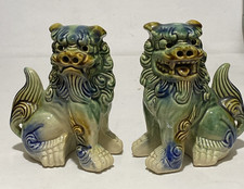 Pair Vintage Green Blue