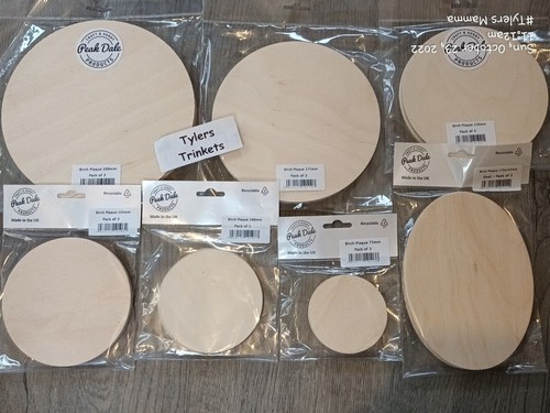 Birch plywood plaque circle - birch,