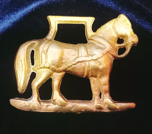 Vintage cast horse - cast, brass