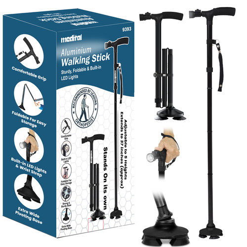 Folding walking stick - folding, with
