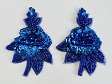 2pcs Beaded Sequin Embroidered