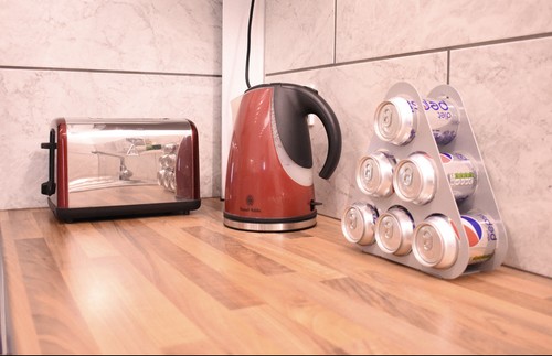 Can holder triangle storage - can,