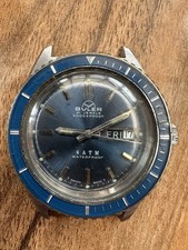 Vintage Buler Manual Wind Men’s Divers Day/date Watch - Ref 10160 C - Blue Dial