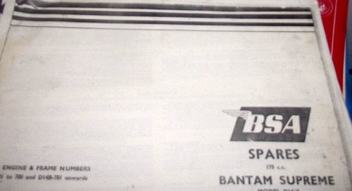 Bsa bantam supreme 175 d14 - bantam,