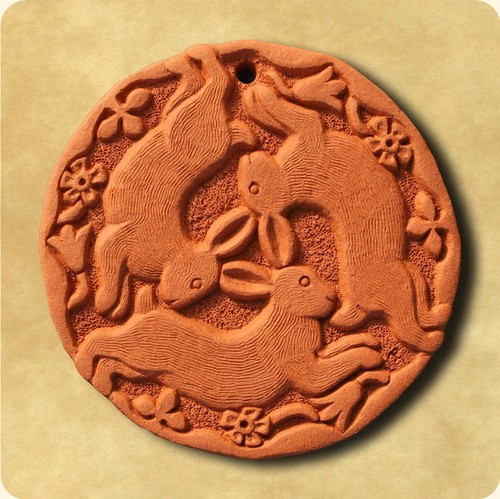 Three hares decorative - three,