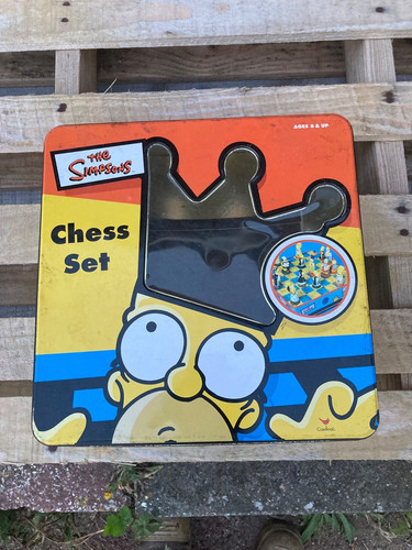 The simpsons chess set in - the, 3d