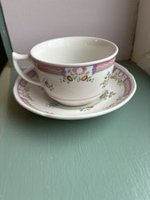Vintage 1980s Laura Ashley “Alice” Stoneware Teacup And Saucer, Made In England.