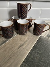 SET OF 6 x DENBY SHIRAZ BROWN