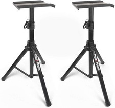 Hola! Music Speaker Stand Floor Pair - 2 Studio Tripod Monitor Stands 1.25-1.8m