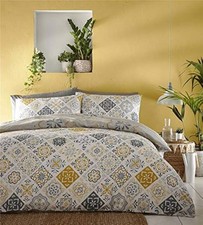 Homemaker Bedding Moroccan tile print duvet sets - quilt cover & King, Ochre 