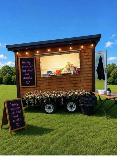 Wooden food concession - food, trailer