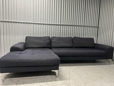 Navy Blue L Shaped Corner Sofa