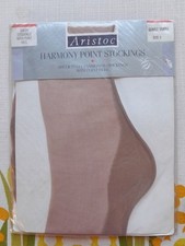 Aristoc Harmony Point Fully Fashioned Stockings Size 1 Size 3 Feet Gentle Smoke 