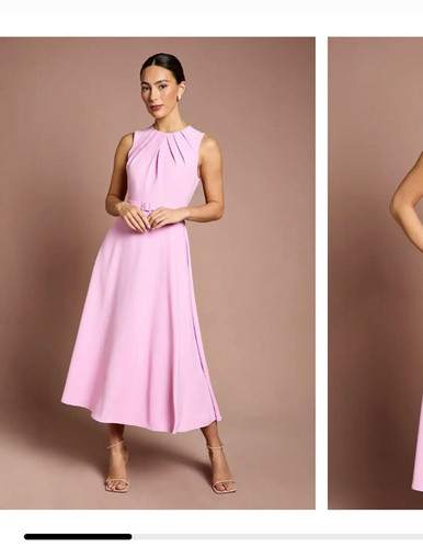 Coast line midi - coast, pink