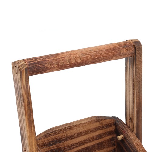 Wooden wheel barrel planter - barrel,