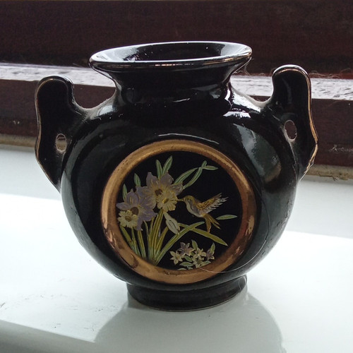Chokin japanese black vase - chokin,