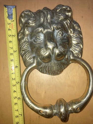Vintage brass large - lions, head