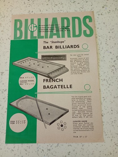Vintage 1950s billiards - vintage, billiards,