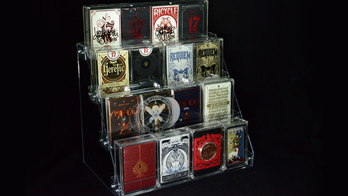 Playing card display tiered - -,