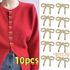 10Pcs Metal Hollow Bow Buttons