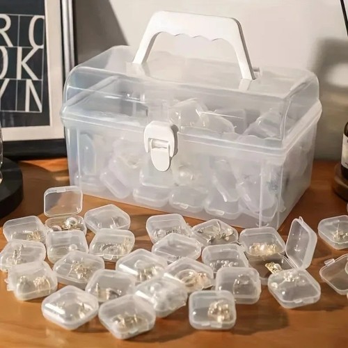 100x clear mini plastic - 5-100x, bead
