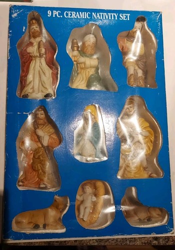 Vintage boxed nativity - boxed, set