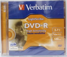 VERBATIM - DVD-R - LIGHTSCRIBE - 4.7GB/120min - 1-16x - NEW/ORIGINAL PACKAGING