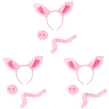 3 LITTLE PIGS FANCY DRESS EARS