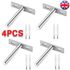 4 Pieces Floating Shelf Brackets 100mm Heavy Duty Invisible Hidden Shelf