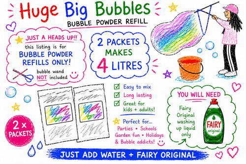 Bubble powder mix makes 4 - mix,