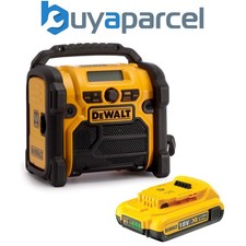 Dewalt DCR020 240v XR Compact DAB Digital Jobsite Radio + 18v 2.0ah Battery