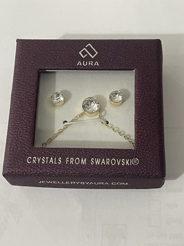 Aura necklace and earrings - earrings, set