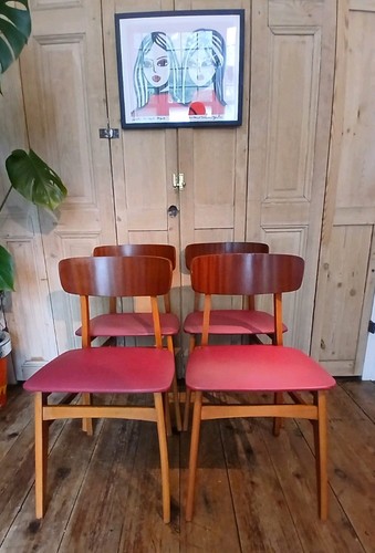 Set four mid century dining - of,
