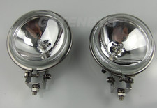 Stainless Steel Bates Motorcycle Spotlight H3 Brat Street Custom Cruiser Chopper