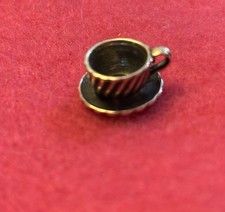 Sterling silver LAA tea cup Trollbead Charm Bead With Gift Bag