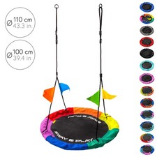 Nest Swing Children Kids Garden Seat 100/110/120/130 Round Hanging Rope Tree